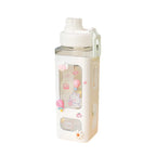 Kawaii Shaker Water Bottle with Straw BPA Free Cup