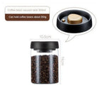 Vacuum Glass Coffee Storage Jar Airtight Coffee Bean & Tea Canister