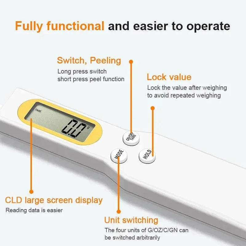 Digital Measuring Spoon Scale LCD Kitchen Scale
