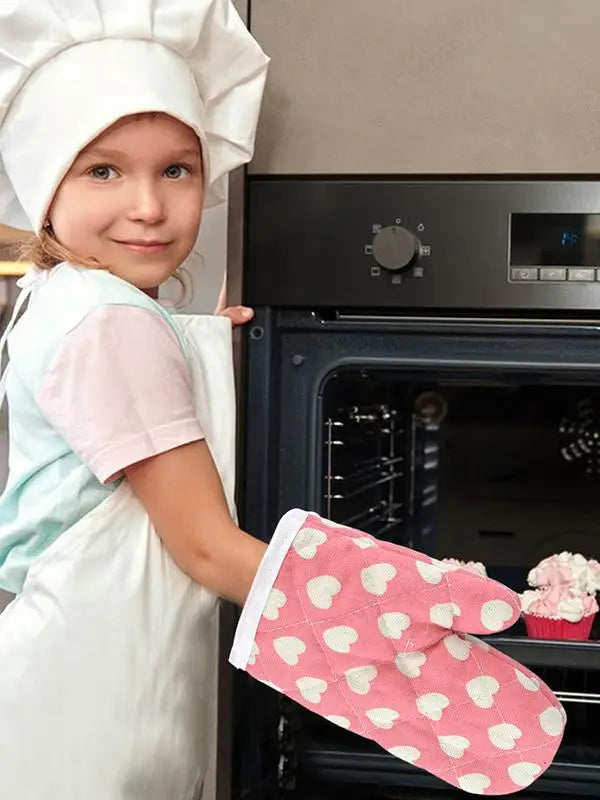 Kids Oven Mitts – Cute Heat Resistant Baking Gloves