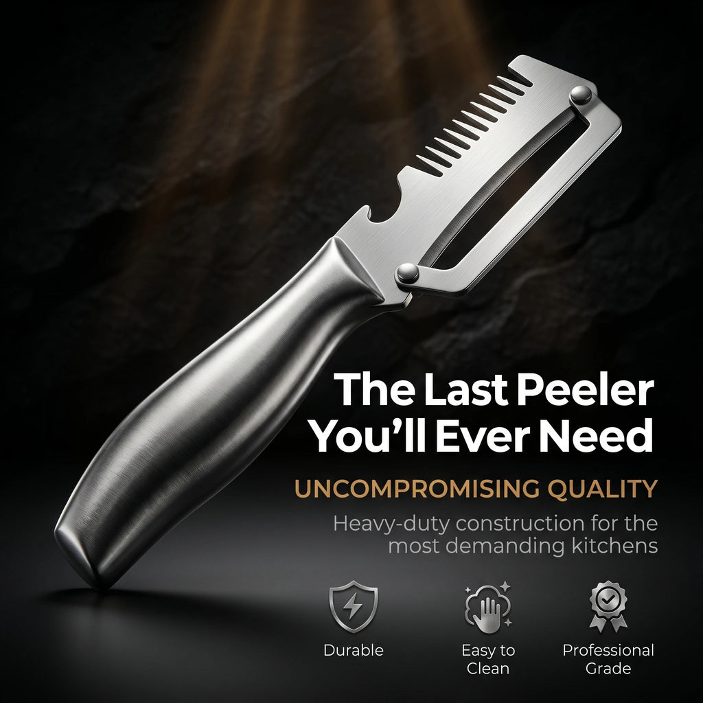 Multifunctional 3-in-1 Stainless Steel Peeler – Slicer & Shredder Tool