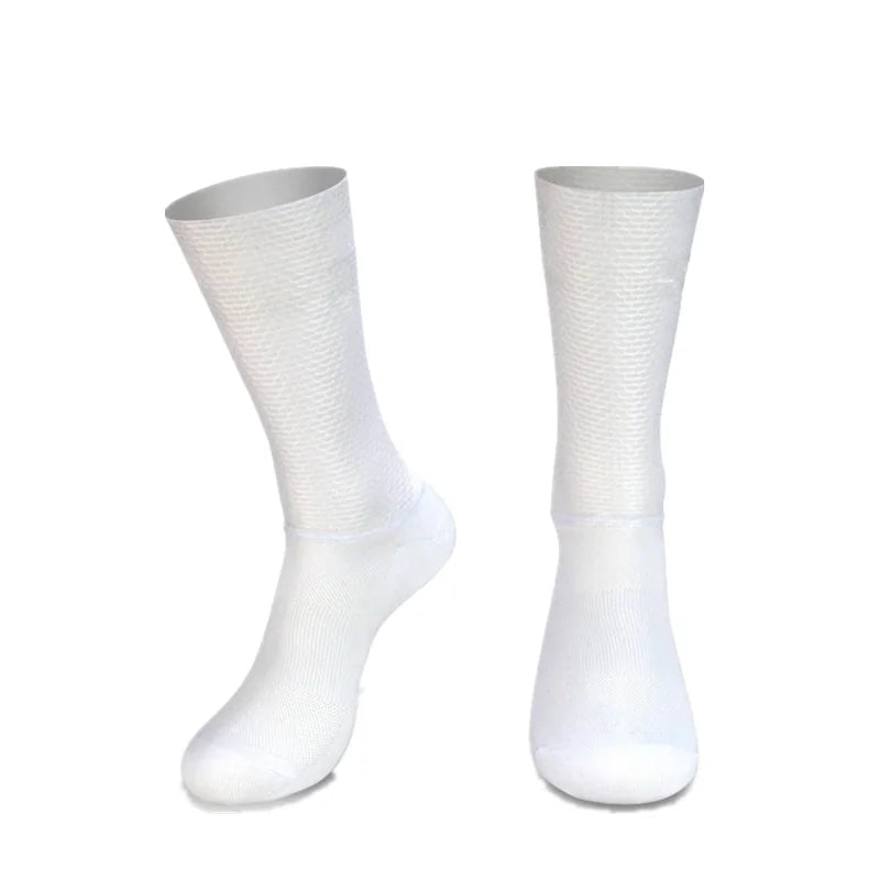 Pro Team Aero Cycling Socks Men Anti Slip Silicone Grip Bike