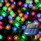 Solar Lotus Flower Fairy Lights Outdoor Garden Decor