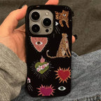 Luminous Graffiti Love Case for iPhone 16 15 14 13 12 11 Pro Max