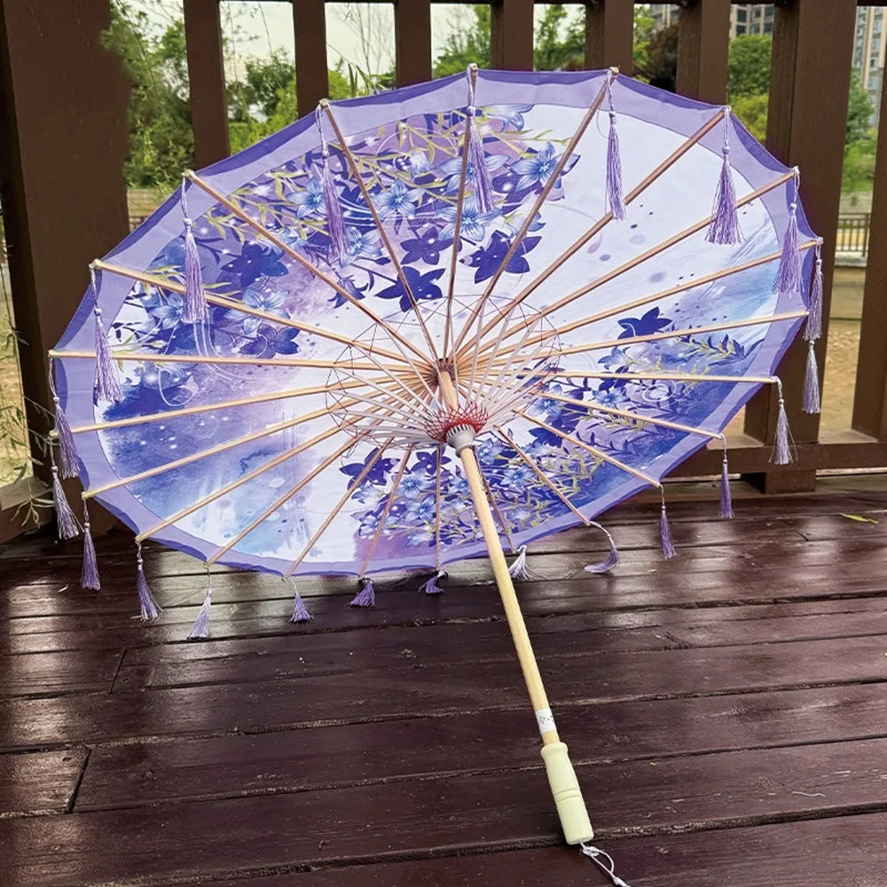 Buy 70cm Chinese Silk Tassel Umbrella