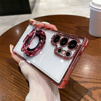 Magnetic Stand Clear Case for Samsung Galaxy S21 S22 S23 S24 S25 S26