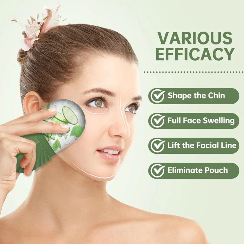 Ice Facial Roller Silicone Cube Eye Puffiness Shrink Pores Massage