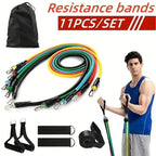 11 Piece Resistance Bands Set Home Gym Fitness Chest Expander Training