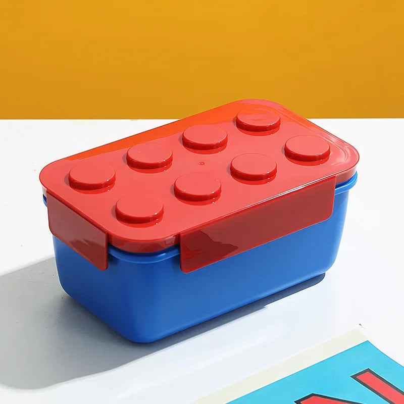 Portable Building Block Lunch Box 1050/1300ML Bento Food Container for Kids