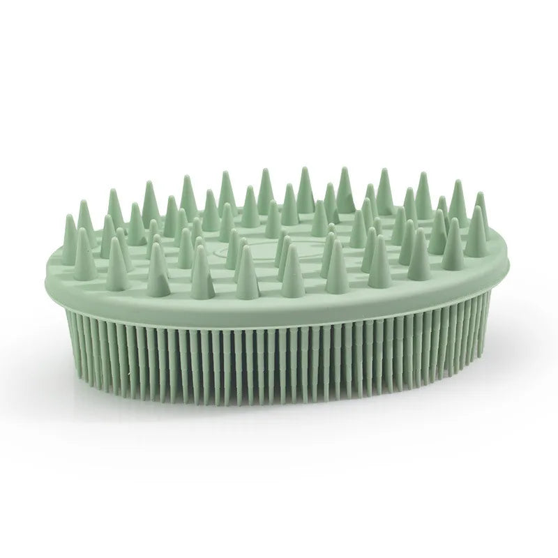 Baby Double-Sided Bath Brush Soft Silicone Hair & Body Brush
