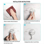10Pcs Suction Cup Hooks Heavy Duty Reusable Wall Hooks