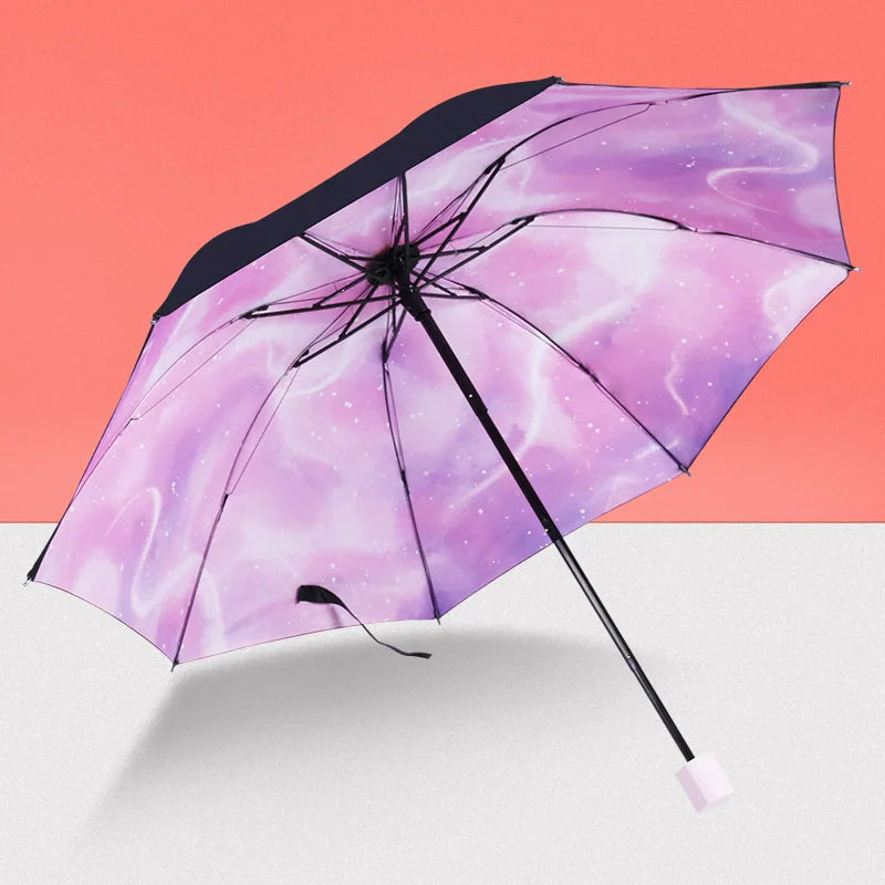 Buy Blue Sky Clouds Folding Umbrella UV Protection Parasol