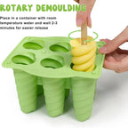 DIY Silicone Popsicle Mold 6-Cavity – Reusable Ice Cream & Ice Pop Maker