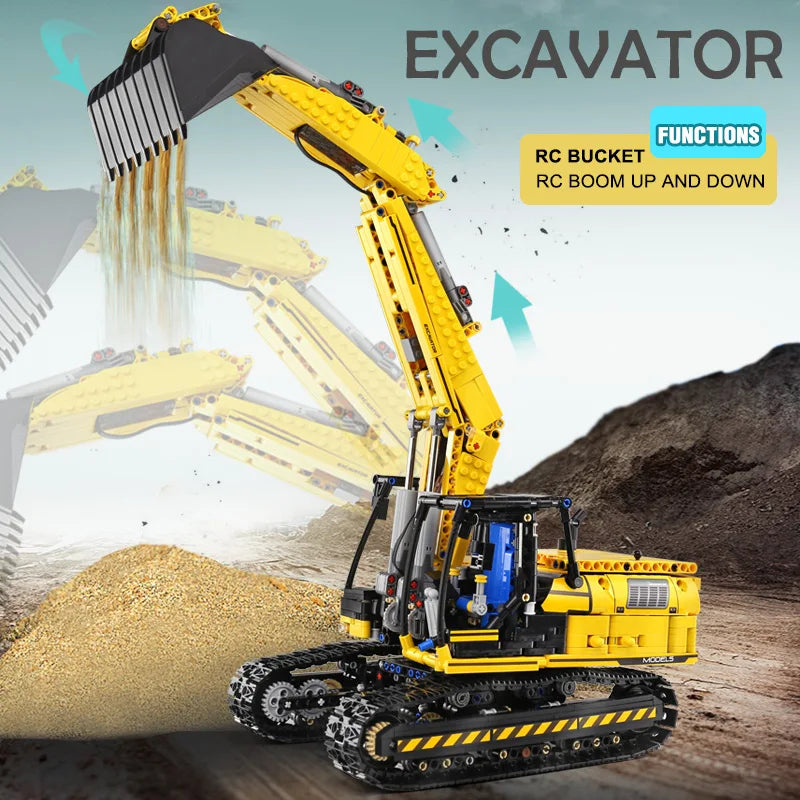 Excavator Toy | Mould King Building Block Engineering Truck Set