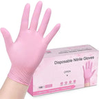 Pink Nitrile Gloves Latex Free Disposable Gloves