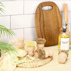 Natural Sisal Dish Brush Wooden Pot Scrubber