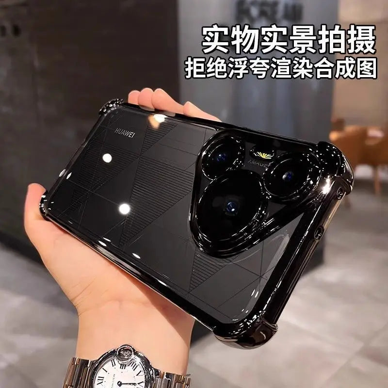 Luxury Clear Electroplated Case for Huawei Pura 80 Pro Plus & 80 Ultra