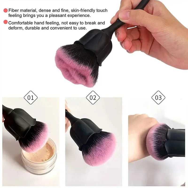 Flower Nail Brush Rose Shape Manicure Brush for Nail Art Cleaning