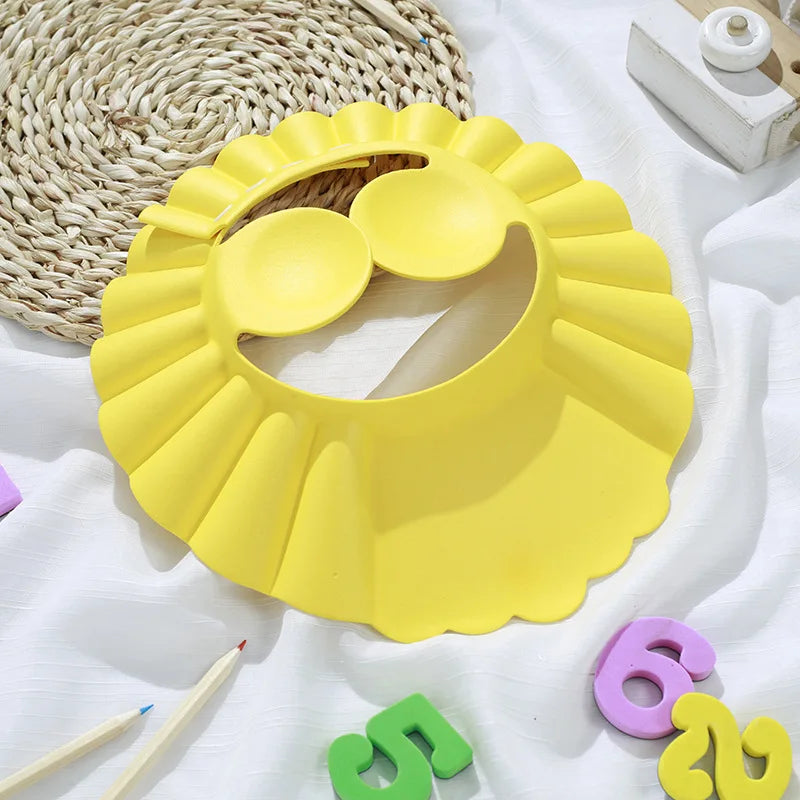 Baby Shower Cap Adjustable Shampoo Bath Hat for Kids