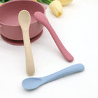 3PCS Baby Silicone Soft Spoon Set for Infant Feeding
