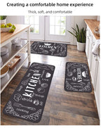 VIKAMA Kitchen Floor Mat UK Absorbent Non-Slip Waterproof Rug