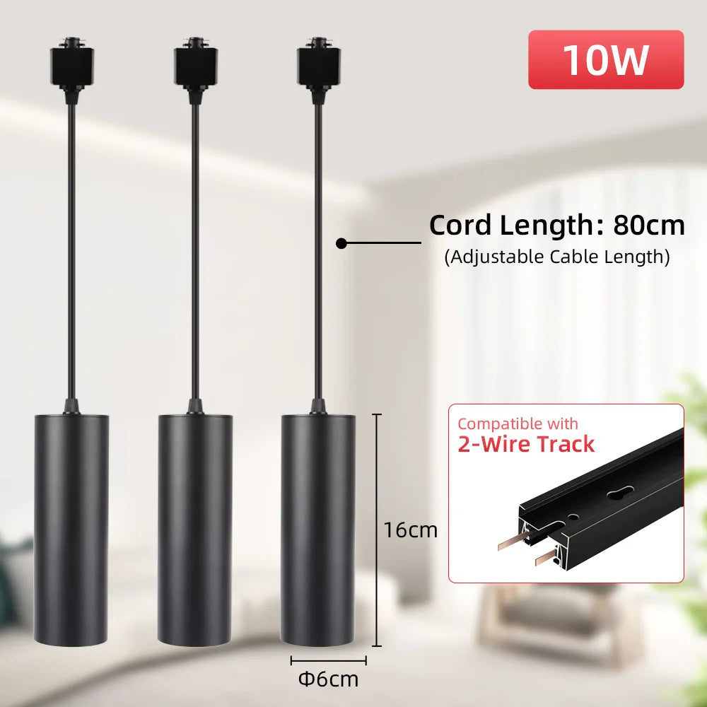 Modern LED Track Pendant Light for Kitchen & Living Room