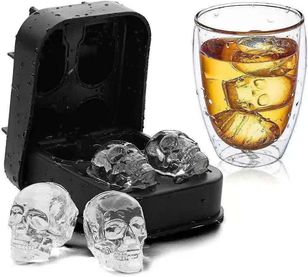 Skull Ice Cube Mold UK Halloween Skull Ice Tray & Party Drink Maker Main image