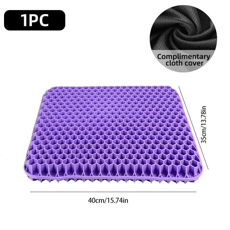 Honeycomb Gel Seat Cushion Decompression Back Sciatica Car Wheelchair