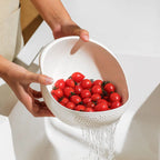 Colander Rice Bowl Drain Basket – Fruit Washing & Kitchen Strainer Organizer