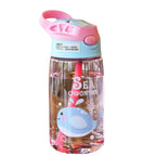 480ML Kids Cartoon Water Sippy Cup with Straw