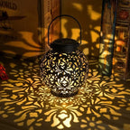 Solar LED Hanging Lantern Waterproof Outdoor Projection Garden Light