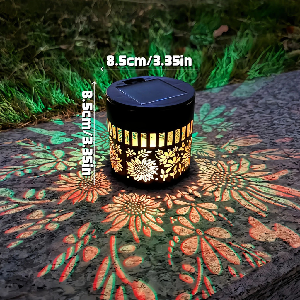 Solar Mandala Sunflower Wall Light Waterproof Outdoor LED Garden Lamp