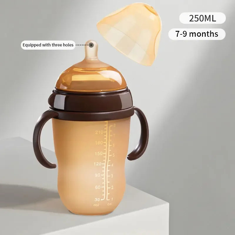 Silicone Baby Feeding Bottle Anti-Choking Nipple Cup