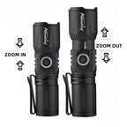 Zoom LED Mini Flashlight Type-C Rechargeable Pocket Torch