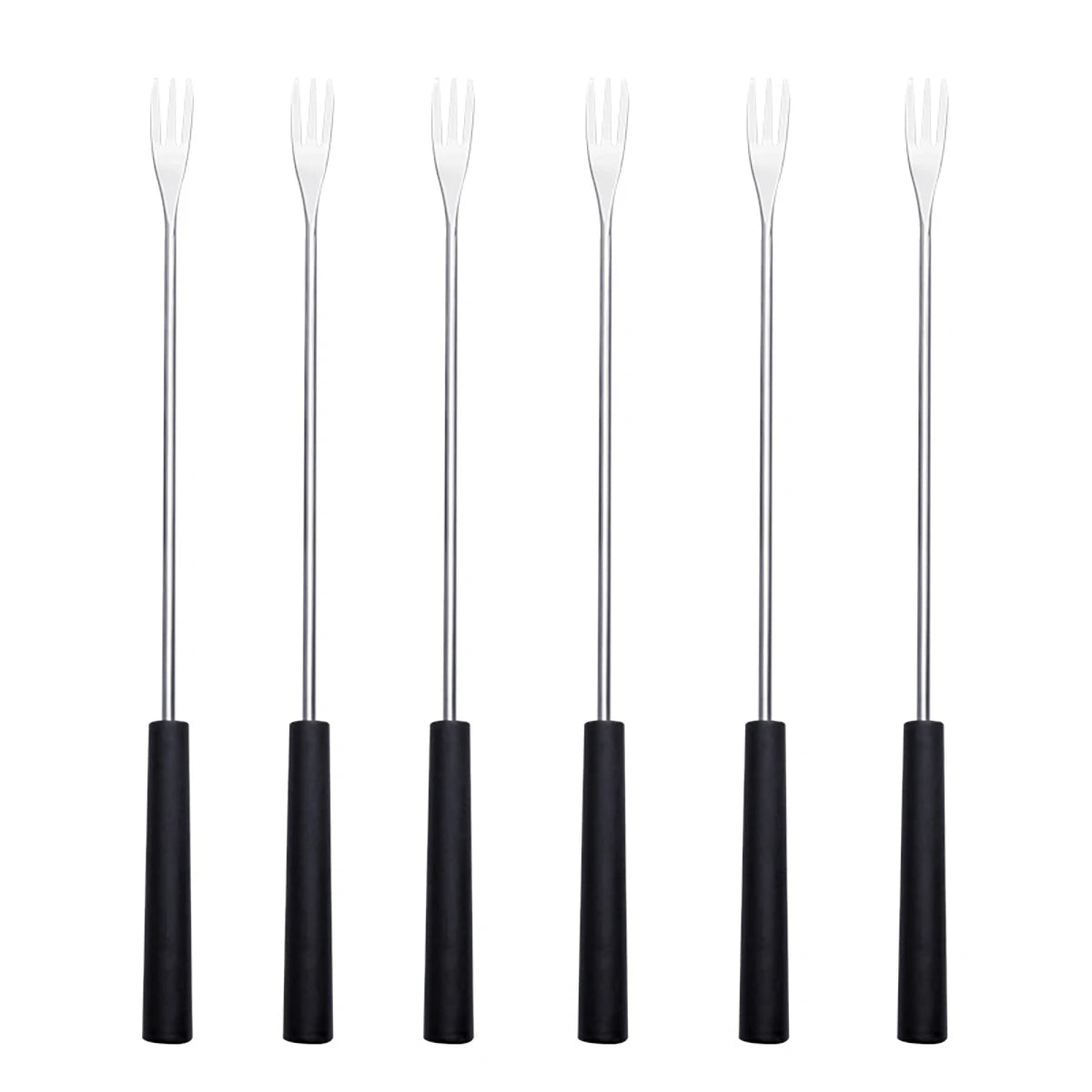 6Pcs Stainless Steel Fruit Fork Set Dessert, Cake & Cheese Fork Set
