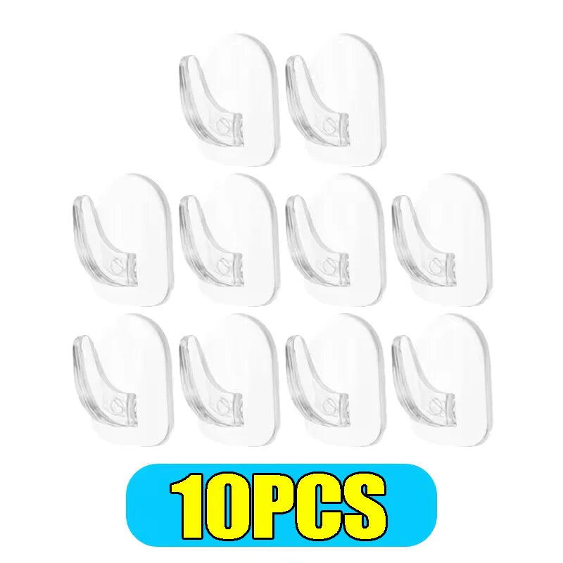 Mini Clear Adhesive Wall Hooks Transparent Sticky Storage Hooks