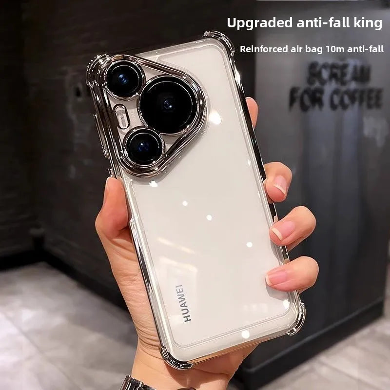 Luxury Clear Electroplated Case for Huawei Pura 80 Pro Plus & 80 Ultra