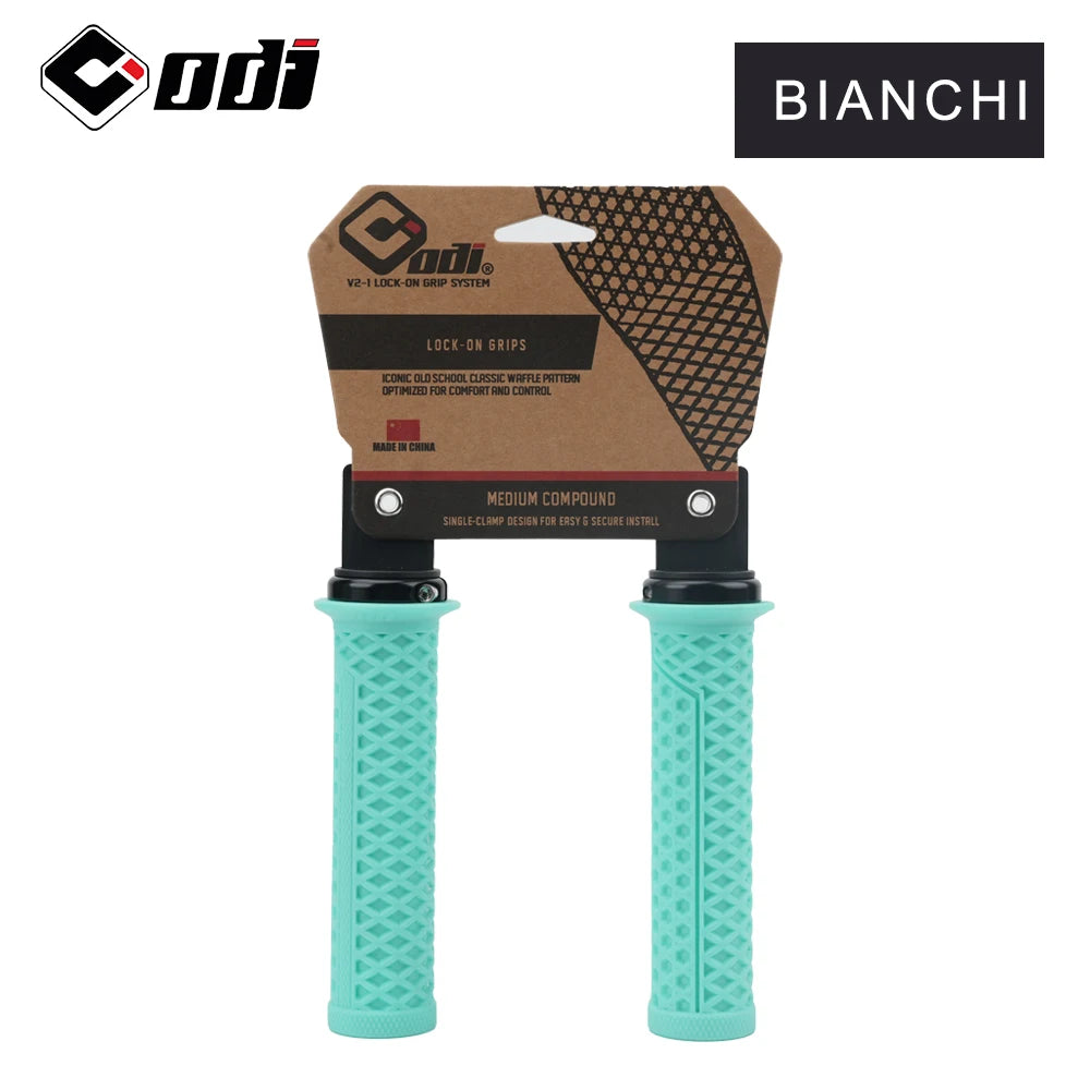 ODI VS-21 Lock-On MTB Grips Waffle Anti-Slip Shockproof Silicone