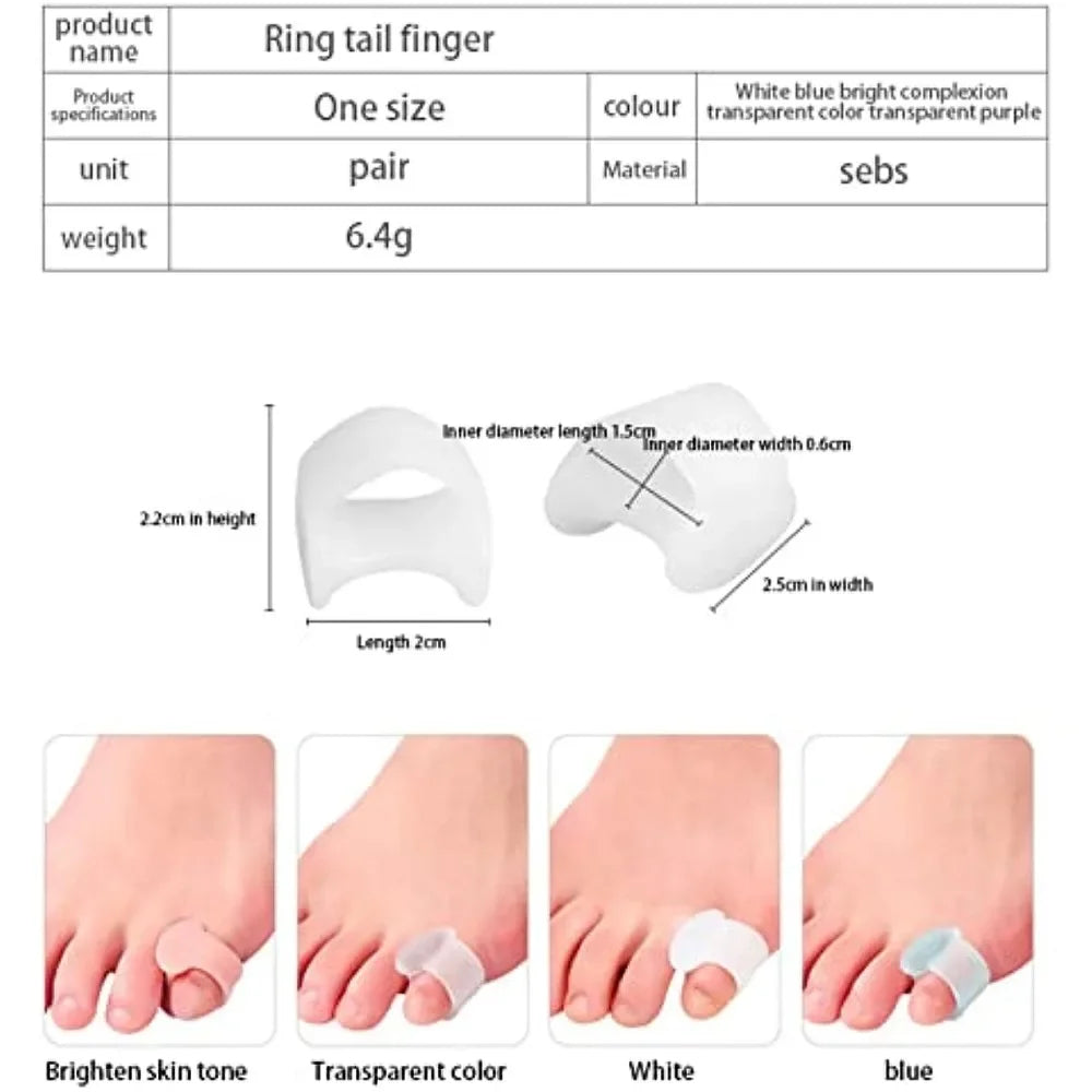 2pcs Silicone Toe Separators Bunion & Foot Care UK