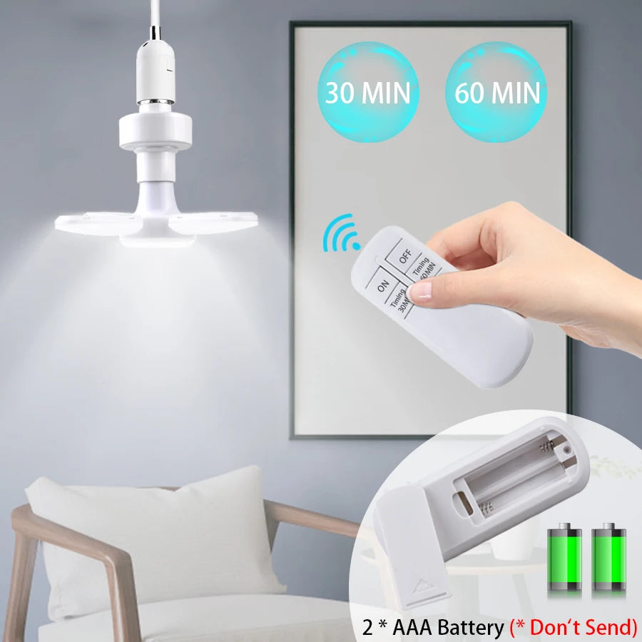 E27 Foldable LED Garage Light 28W Ceiling Lamp