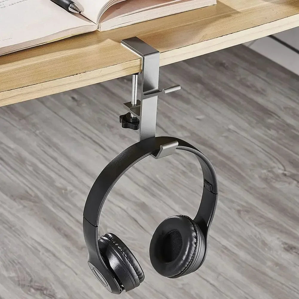 Multi Functional Headphone Stand Table Hook Hanging Holder Metal Rack for Headse