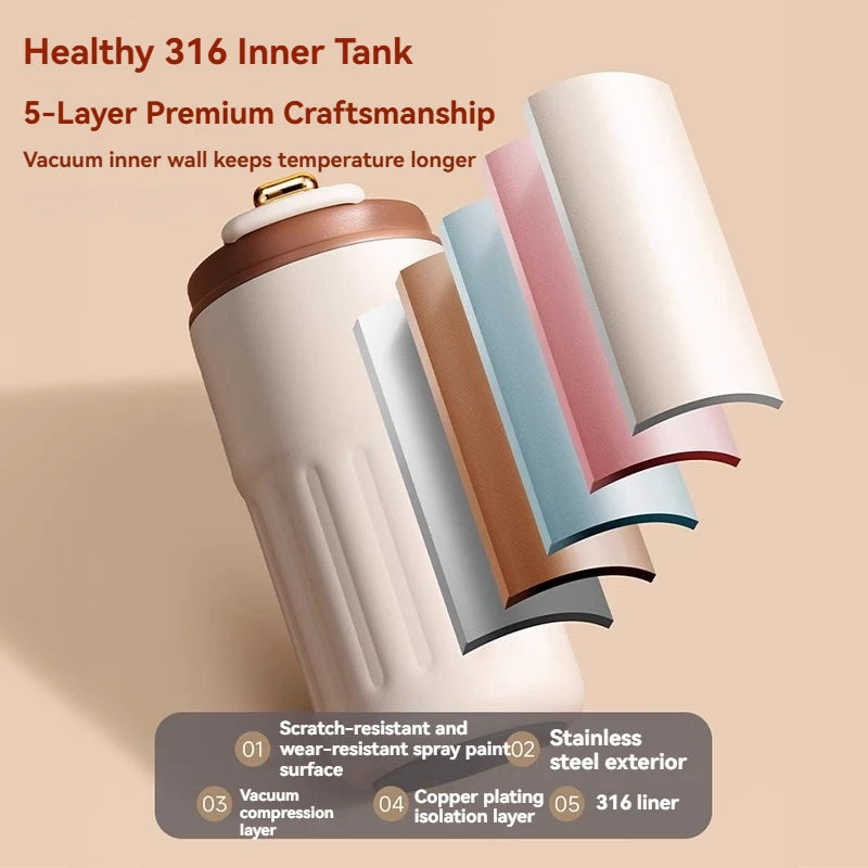 450ml Stainless Steel Thermo Water Bottle LED Temperature Display Mug