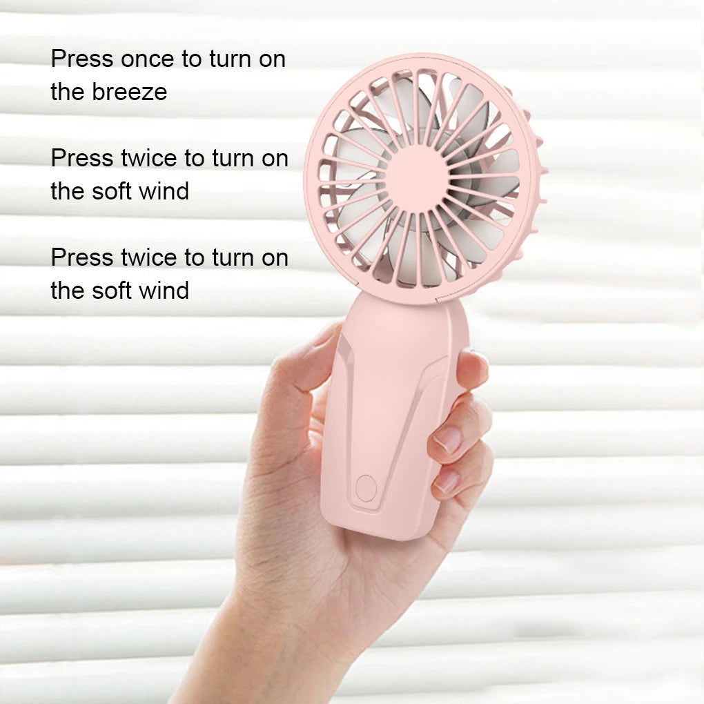 Portable Mini Pocket Fan USB Rechargeable Cute Handheld Fan