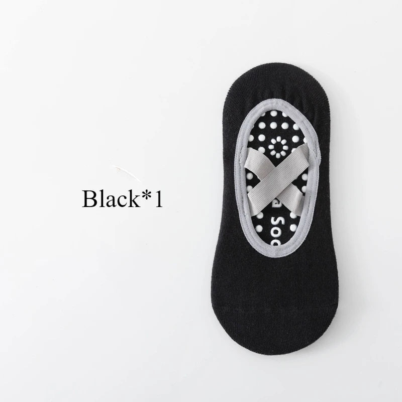 Women Yoga Socks Silicone Anti Slip Grip Pilates Ballet Breathable