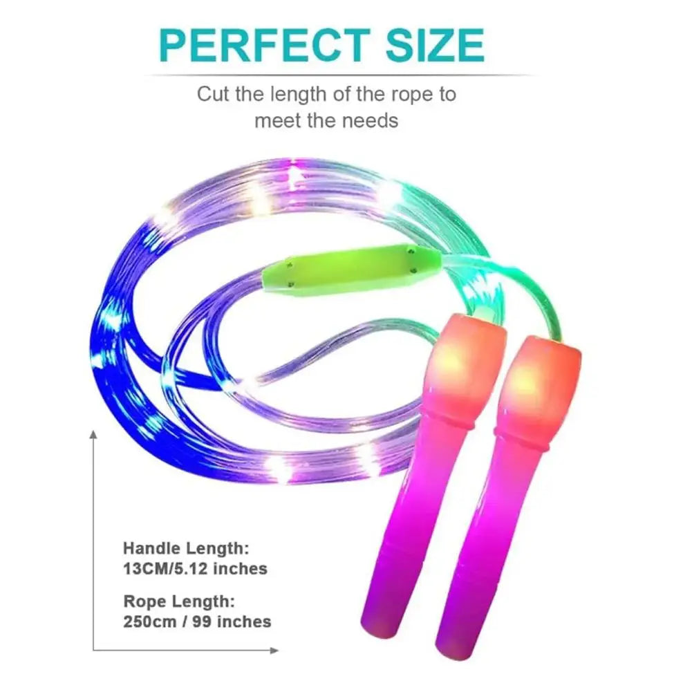 LED Light Up Jump Rope Luminous Speed Skipping Rope for Kids & Fitness