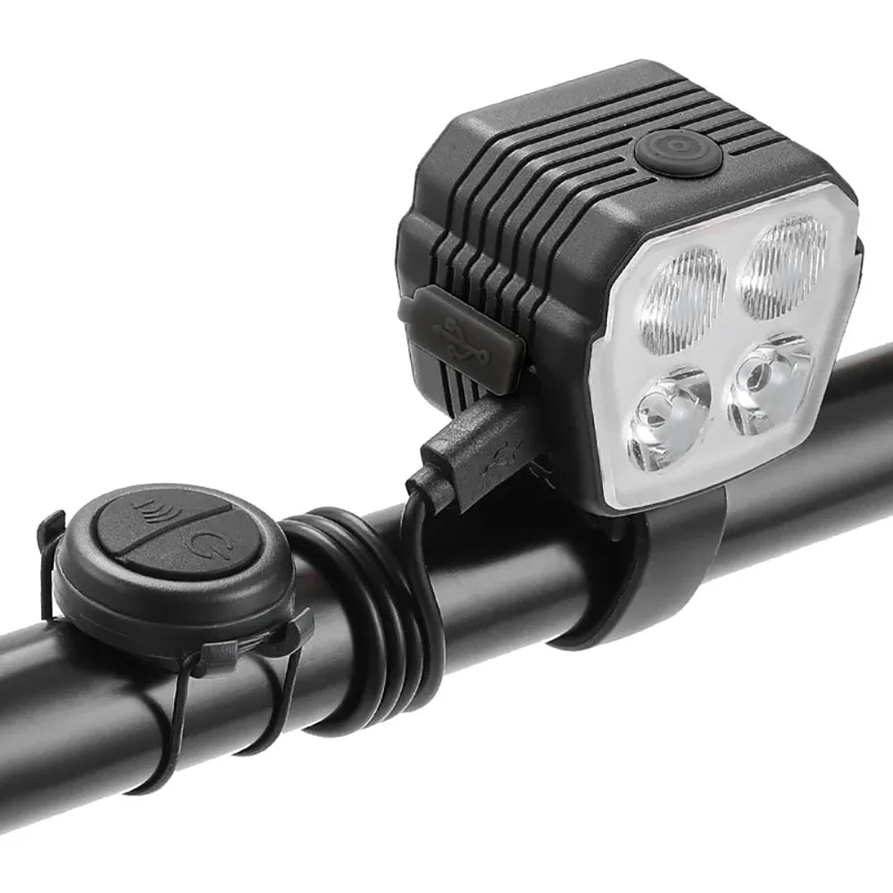 2-in-1 Bicycle Headlight & Horn Rechargeable Bike Light Main image