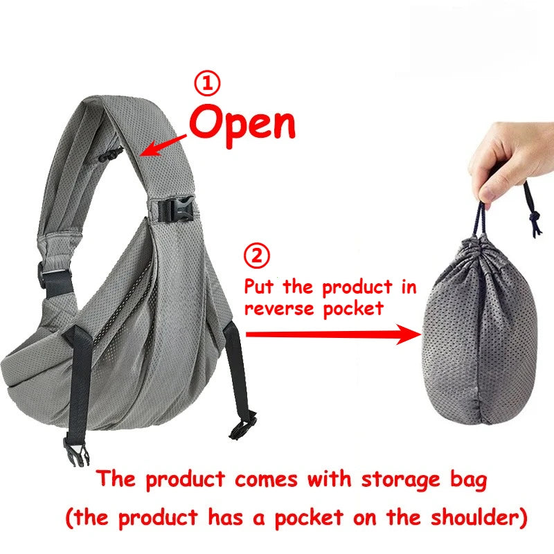 Portable Baby Sling Carrier Newborn Toddler Shoulder Backpack Wrap