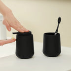 Matte Black Liquid Soap Dispenser 11oz Modern Bathroom & Kitchen Pump Bottle
