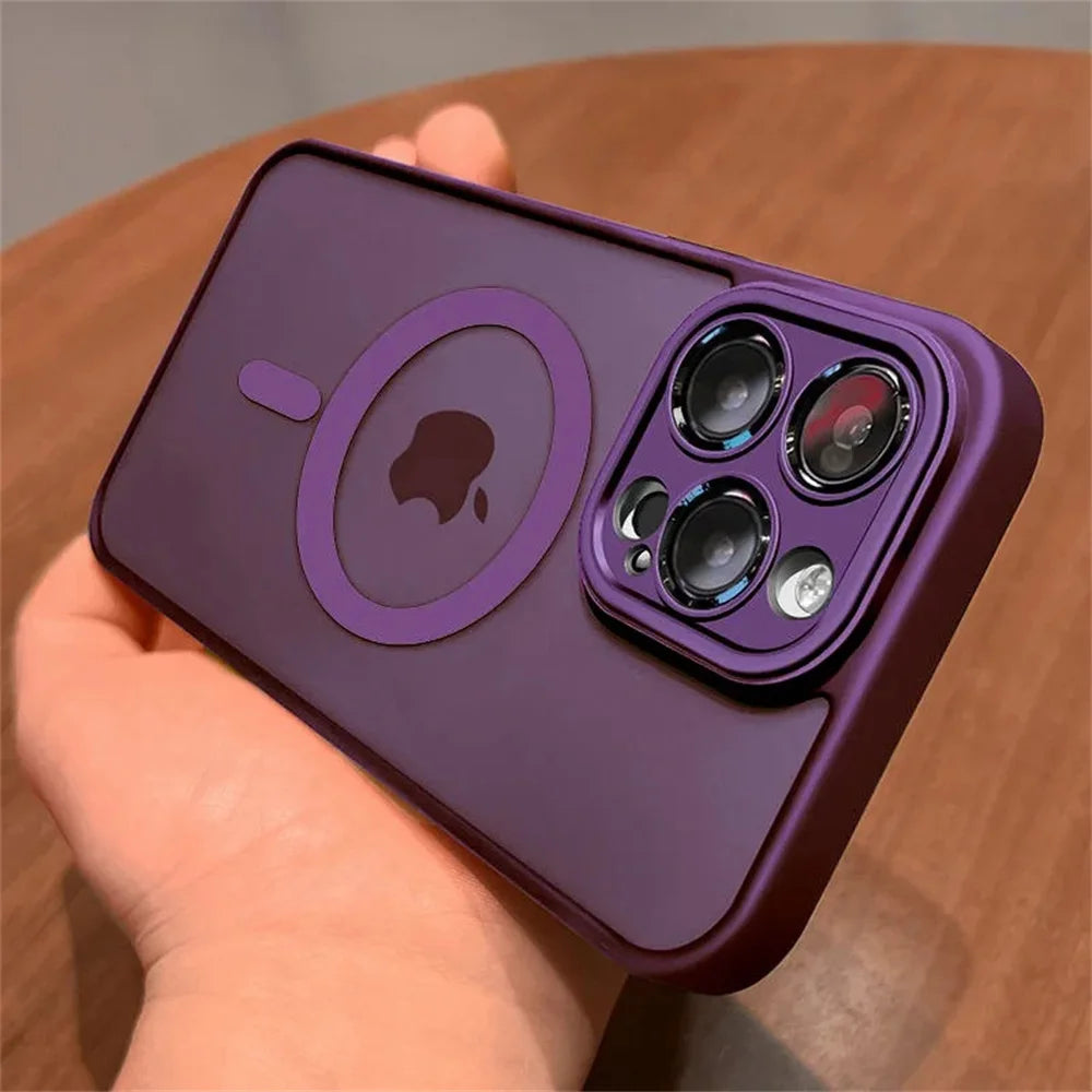 Lens Protection MagSafe Case for iPhone 11 12 13 14 15 16 Pro Max