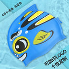 Cartoon Clownfish Kids Silicone Swimming Cap Waterproof Swim Hat